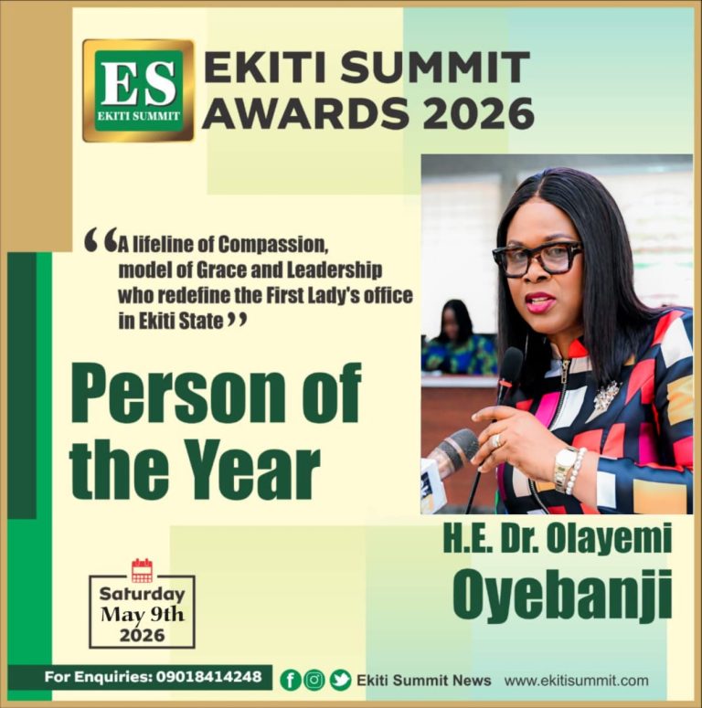 EKITI SUMMIT – Personality of the YearHer Excellency, Dr. Olayemi Oyebanji