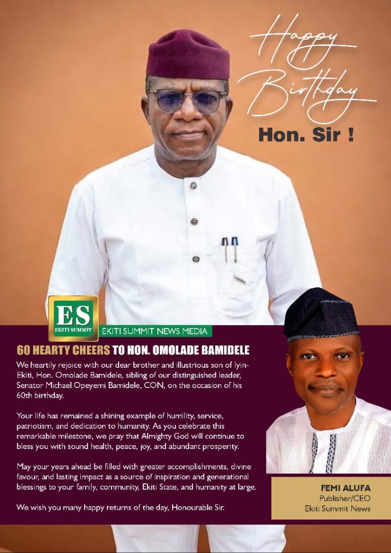 HAPPY BIRTHDAY TO HON.OMOLADE FOLUSO BAMIDELE